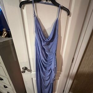 Elegant Backless Lavender Women's Dress